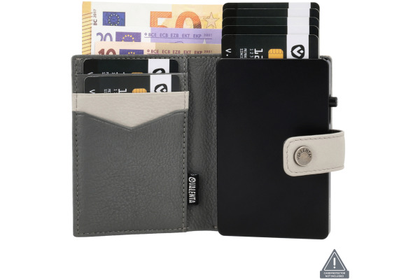 VALENTA Card Wallet Leather 588409 Luxe Off White