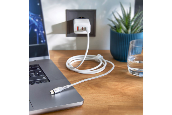 INTENSO Cable USB-C to USB C 7901002 1.5 m, Nylon white