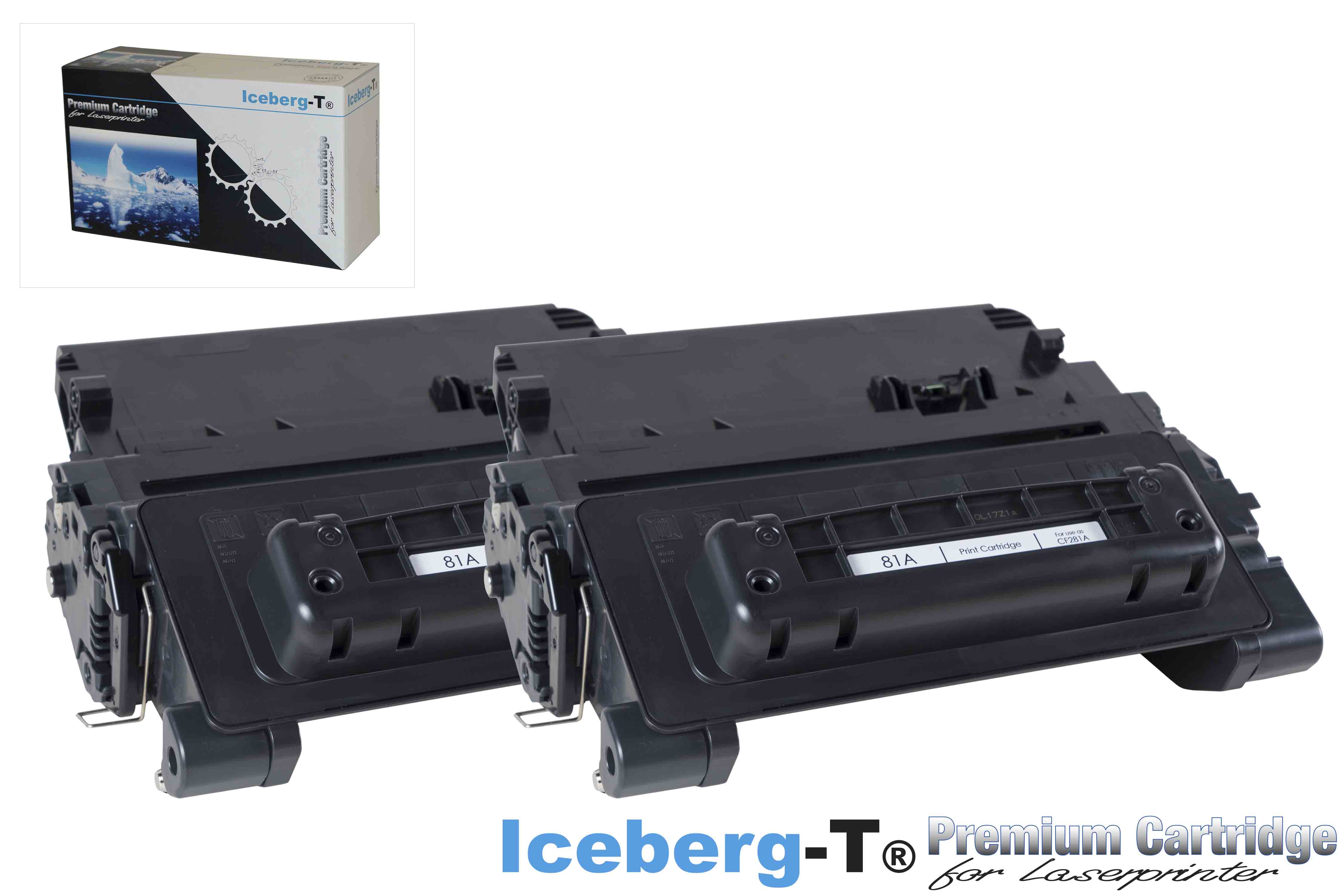 Iceberg-T Toner CF281A / 81A DuoPack 2 Stück à 10'500 Seiten, schwarz