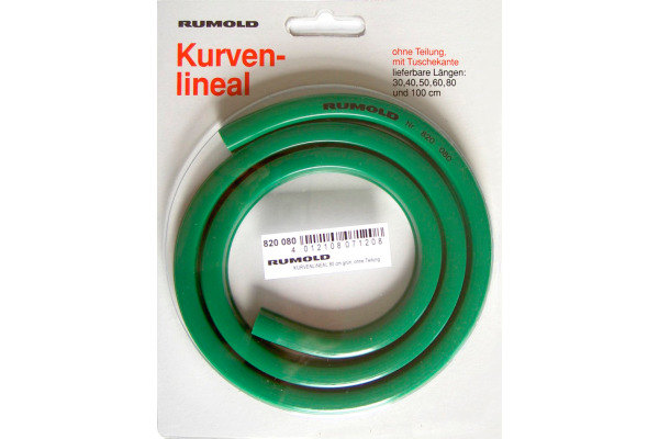 RUMOLD Kurvenlineal 80cm 820080 grün, ohne Teilung