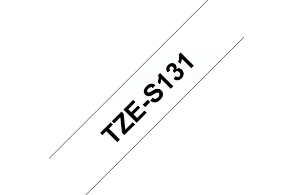 PTOUCH Band, strong/adh. schwarz/klar TZe-S131 PT-300 12 mm