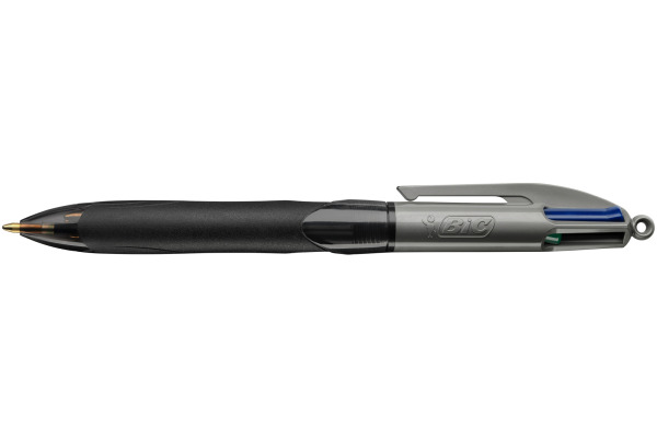 BIC Kugelschreiber 4 Colours 0.4mm 526283 mit Clip, GRIP PRO