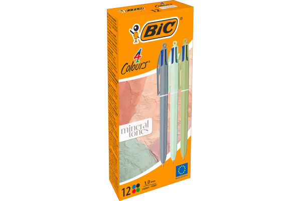 BIC Kugelschreiber 4 Colors 0.32mm 303301 Mineral Tones, assortiert