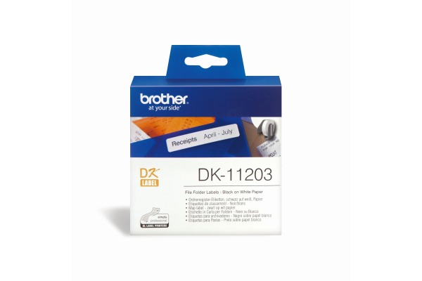 PTOUCH Ordner-Etiketten 17x87mm DK-11203 QL-500/550 300 Stk./Rolle
