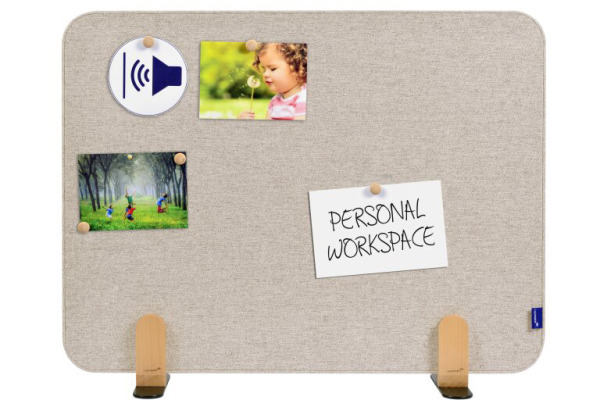 LEGAMASTE Tischtrennwand 80x60cm 7-209833 ELEMENTS, beige, Standfuss