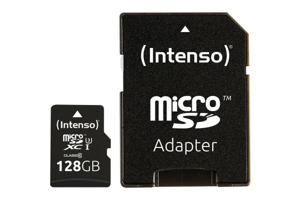 INTENSO Micro SDXC Card PRO 128GB 3433491 with adapter, UHS-I