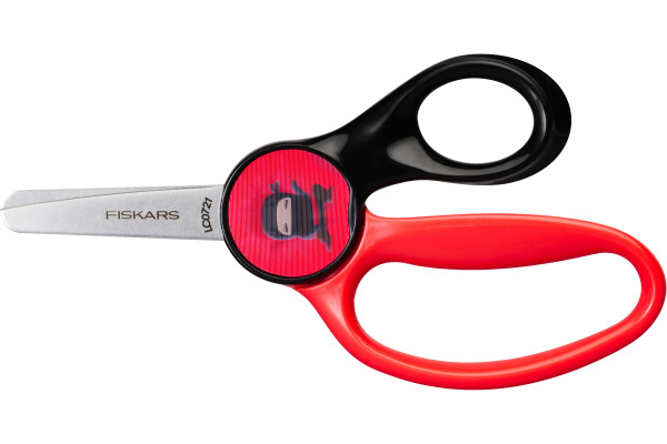 FISKARS Kinderschere Ninja 13cm 1064075 rot/schwarz, Rechtshänder