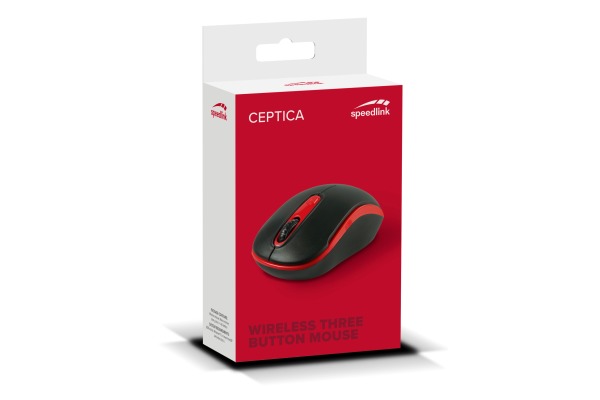 SPEEDLINK Ceptica Wireless Mouse SL630013B USB, black/red