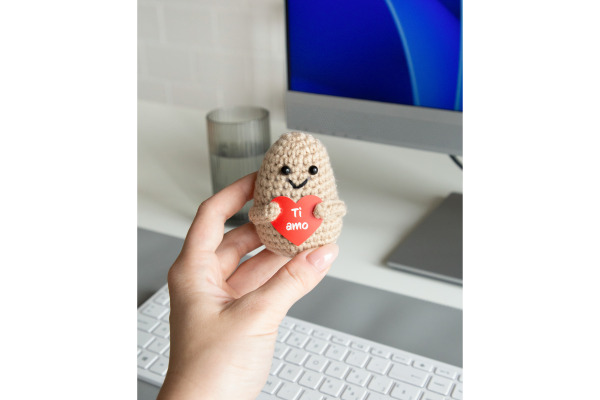 I AM CREA Positive Potato Ti amo 8cm 1000-1462 beige