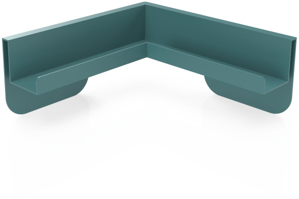 MAGNETOP. Eckablageschale Infinity Wall 114665021 wasserblau