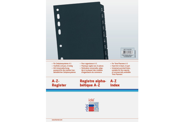 RIDOIDE Timing 1 Adress/Tel.Reg. 7065812 A-Z 12-teilig 16.2x21.6cm