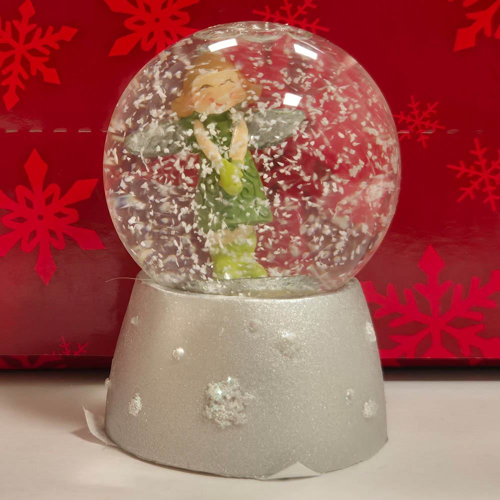 12 x Roost Schneekugel Engel 10019124 bunt, ass. 4x6x4cm