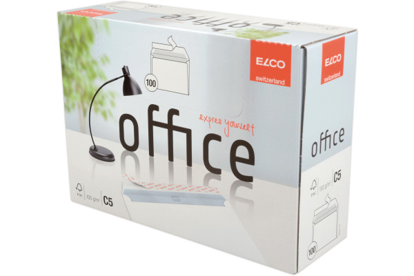 ELCO Couvert Office o. Fenster C5 74535.12 100g,hochweiss,Kleber 100 Stk.