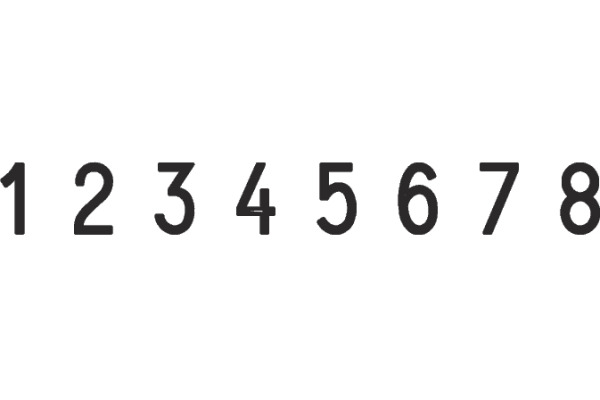 TRODAT Ziffernstempel 1578 8-stellig 7mm