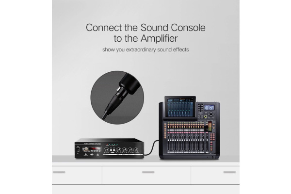UGREEN Cable Xlr-Xlr Male-Female 20710 Microphone, 2m,BB