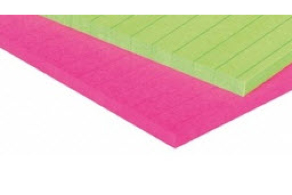 POST-IT Block Super Sticky 125x200mm 5845-SSEU grün/pink, 2x45 Blatt, liniert