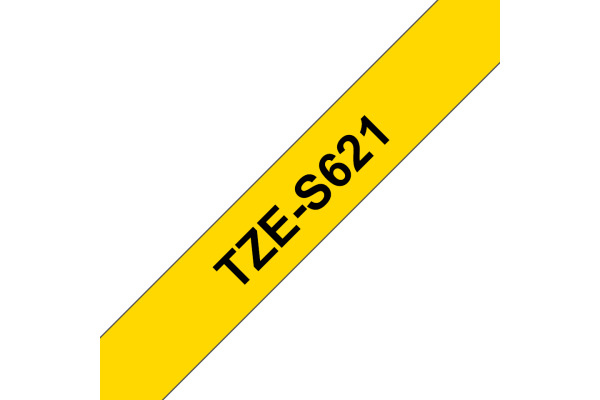 PTOUCH Band, strong/adh. schwarz/gelb TZe-S621 PT-300 9 mm