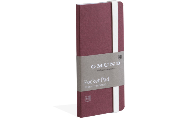 GMUND Pocket Pad 6.7x13.8cm 38770 merlot, blanko 100 Seiten