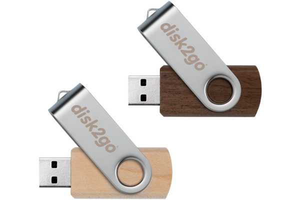 DISK2GO USB-Stick wood 16GB 30006667 USB 2.0 double pack