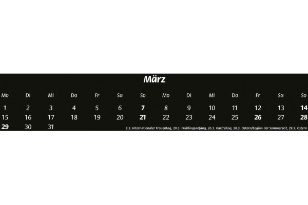 HEYE Bastelkalender 2027 21418+27 schwarz DE 30x27cm