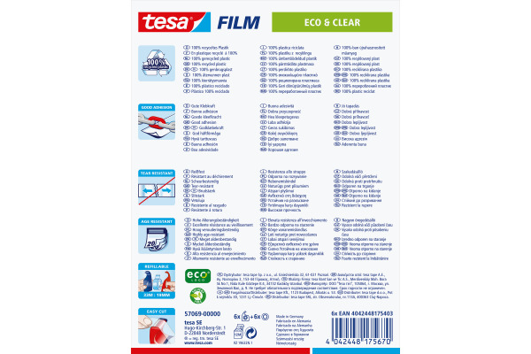 TESA Tesafilm eco&clear 19mmx33m 570690000 Promo