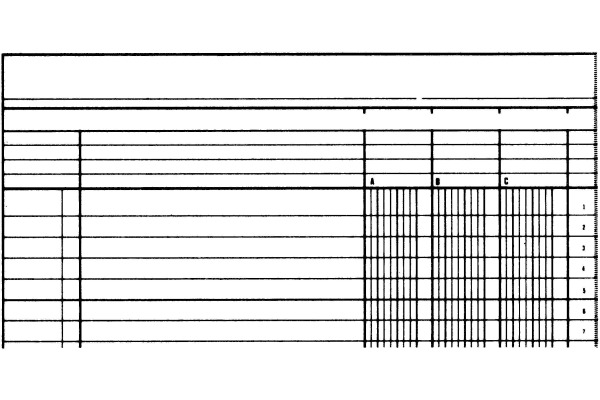 SIMPLEX Statistikbuch A4 19085 3 Kolonnen, grün 40 Blatt