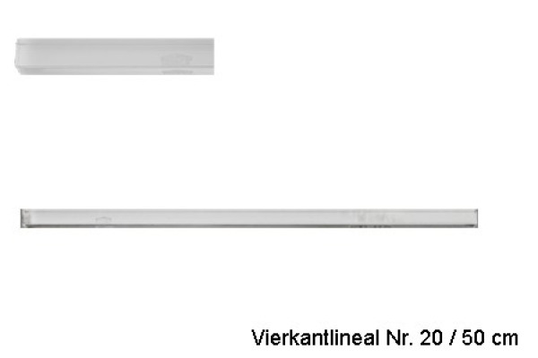AKRYLA Vierkantlineal 50cm 20/50 Acryl