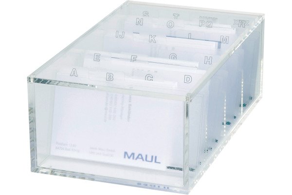 MAUL Visitenkartenbox Acryl 1956305 glasklar