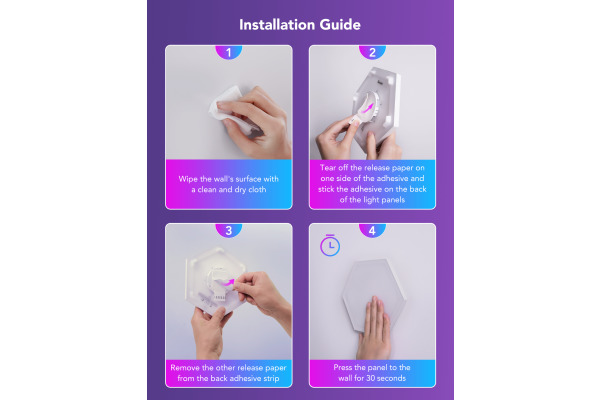 GOVEE Klebepads H1061001 für Glide Hexa Panel 15 Stk.