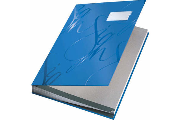 LEITZ Unterschriftenmappen A4 57450035 blau 18 Fächer