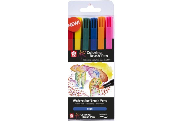 SAKURA Brush Pen Sakura XBR6B1 Set, 6 Farben