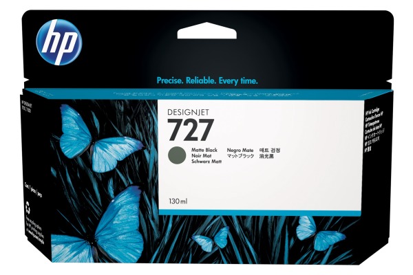 HP Tintenpatrone 727 matte black B3P22A DesignJet T920/T1500 130ml