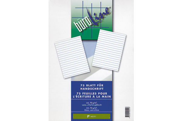 BÜROLINE Schreibpapier A4 545012 blanko,70g 75 Blatt