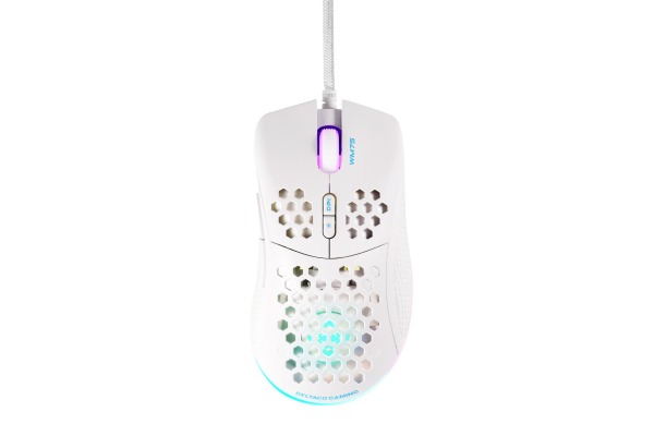 DELTACO Lightweight Gaming Mouse,RGB GAM108W White, WM75