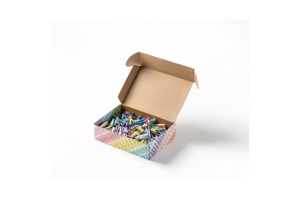 FOLIA Holzklammern pastel 500g 22996 Jumbo Pack, 2.5-5 cm