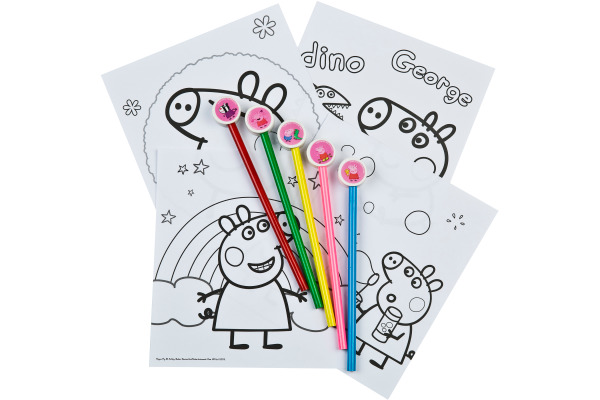 UNDERCOV Ausmalblock m. 5 Buntstiften PIGP1300 Peppa Pig