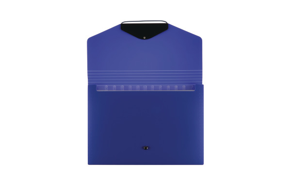 BÜROLINE Fächermappe A4 663291 blau 12-teilig