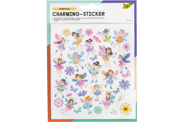 FOLIA Charming-Sticker 18205 Fairytale 2 Blatt/56Stück