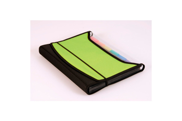 DUFCO Fächermappe SoftTouchNylon A4 51500.038 grün/schwarz 13 Fächer