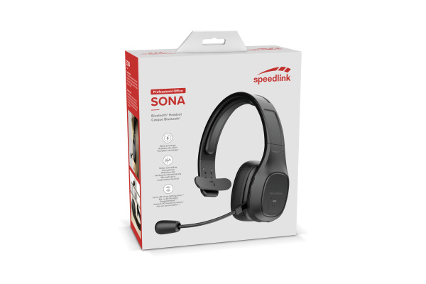 SPEEDLINK SONA BT Chat Headset SL870300B Microphone Noise Canceling