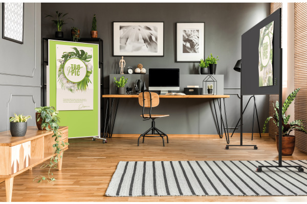 MAGNETOP. Design-Moderatorentafel VP 1181201 grau, Filz 1000x1800mm