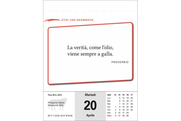 HARENBERG Abreisskalender 2027 211100027 Italienisch DE, IT 12.5x16cm