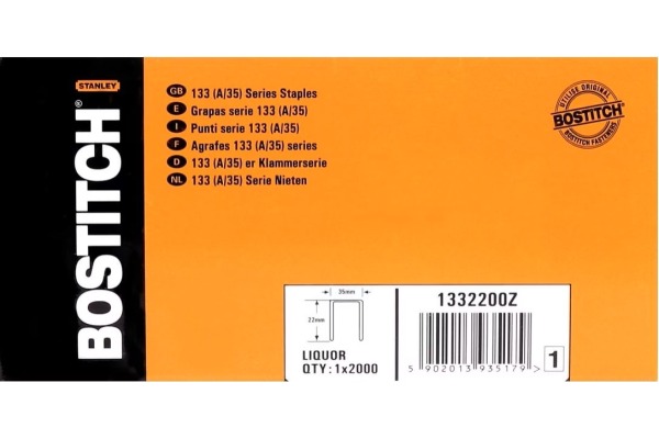 BOSTITCH Heftklammern 35/22 22mm 1332200Z 2000 Stück