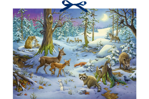 COPPENRAT Adventskalender 52x38cm 72257 Hört ihr die Tiere im Wald