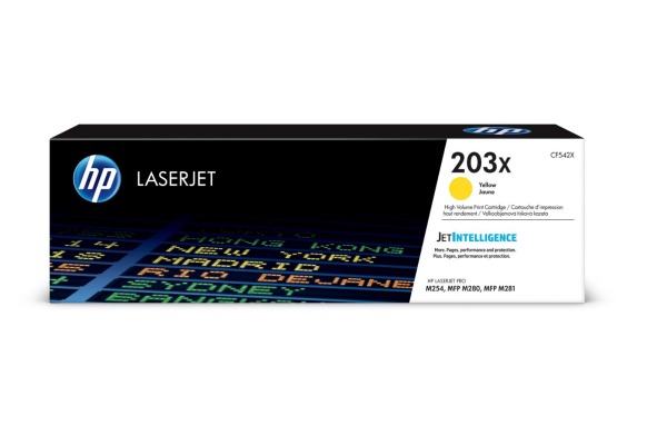 HP Toner-Modul 203X yellow CF542X CLJ Pro M254/MFP M280 2500 S.