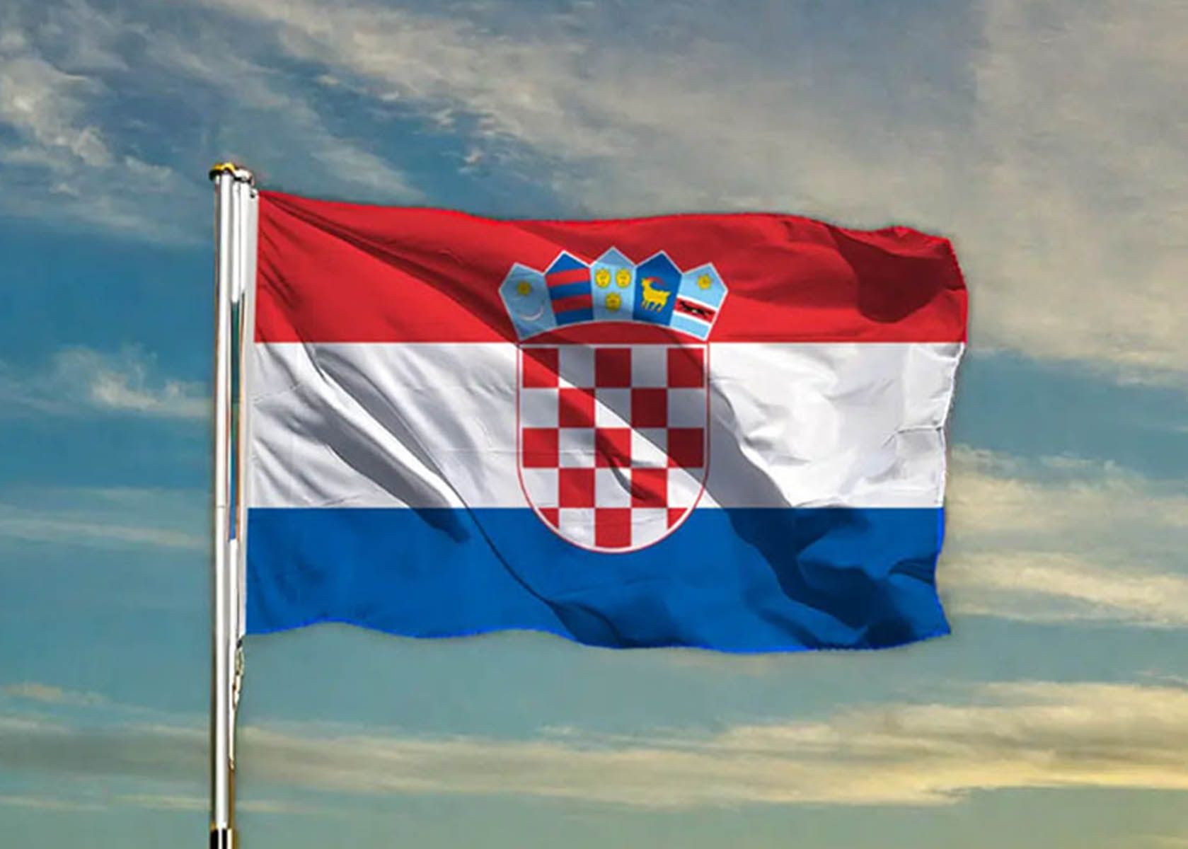 Kroatien Flagge 150x90cm Fahne aus Polyester 