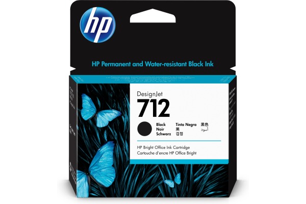 HP Tintenpatrone 712 black 3ED71A DesignJet T230/250/630 80ml
