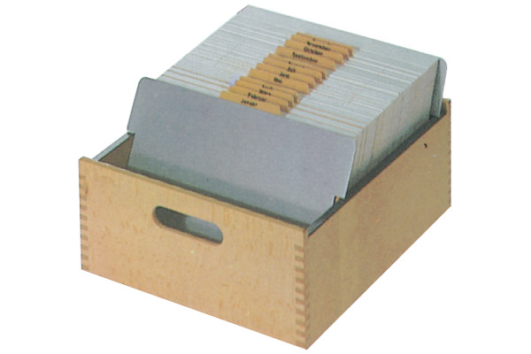 FLÜCK Karteikasten A6 hoch A6hoch/30 Buche Tiefe 30cm