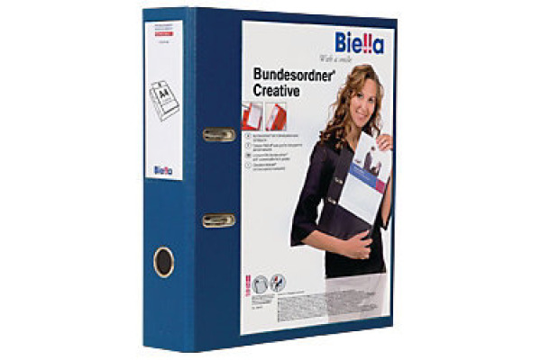 BIELLA Bundesordner Creative 7cm 10342743U marine mit Sichttasche A4