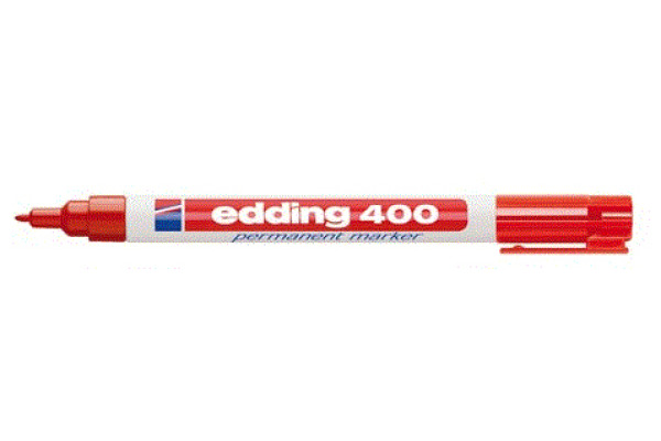 EDDING Permanent Marker 400 1mm 400BLI-2 rot Blister